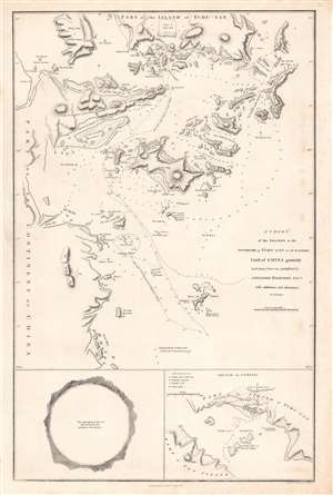 1796 Dalrymple / Barrow Map of Tchu-san (Zhoushan), China; Macartney Mission