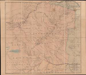 1889 Map of Gold Fields and Other Resources, Zimbabwe (Rhodesia)