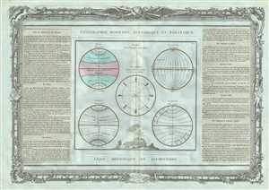 1786 Desnos and de la Tour Map or Chart of the Earth's Geography