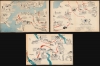 1945 29th Infantry Division World War II Pictorial Route Map of Europe