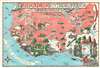 1951 Craste Pictorial Map of French West Africa