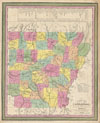 1853 Mitchell Map of Arkansas