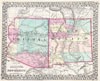 1877 Mitchell Map of Arizona and New Mexico
