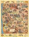 1951 Parker Edwards Pictorial Map of the Old West