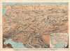 1885 Concanen Bird's-Eye View Map of Afghanistan and Central Asia