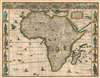 1626 John Speed 'carte á figures' Map of Africa: First State