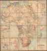 1886 Liebenow Folding Wall Map of Africa - Scramble for Africa