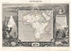 1852 Levasseur Map of Africa