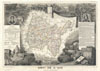 1852 Levasseur Map of the Department L'Ain, France (Bugey Wine Region)