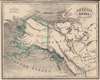 1858 Marmocchi Map of Russian America, Alaska