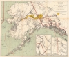 1898 U.S. Geological Survey Map of Alaska Gold and Coal Fields