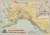 1929 Poole Brothers Map of Alaska and Alaska Steamship Company Routes