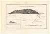 1774 Benard / Carteret View and Chart of Mas Afuera (Alejandro Selkirk Island), Chile
