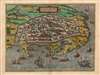1575 Braun and Hogenberg View / Map of Alexandria, Egypt