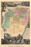 1870 Vuillemin Map of Constantine Province, Algeria