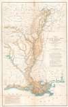 1861 Humphreys and Abbot Map of the Mississippi River Alluvial Region