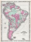 1863 Johnson's Map of South America