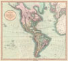 1806 Cary Map of the Western Hemisphere ( North America and South America )