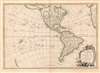 1762 Janvier Map of North America and South America (Sea of the West)