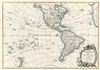 1783 Janvier Map of North America and South America