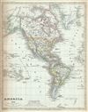 1849 Meyer Map of North America and South America