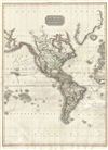 1812 Pinkerton Map of North America and South America