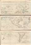 1775 Sayer and Bennet / Braddock Mead 3-Part Map of America