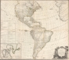 A New Map of the Whole Continent of America, divided into North and South and West Indies, wherein are exactly Described the United States of North America as well as the Several European Possessions according to the Preliminaries of the Peace singed at Versailles Jan. 20 1783. - Main View Thumbnail