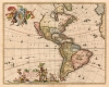 1658 Visscher Map of the Americas: North America, South America, West Indies