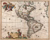 1658 Visscher Map of North America and South America
