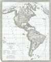 1828 Weiland Map of North America and South America
