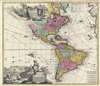 1709 Zurner Map of South and North America