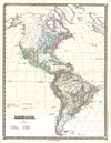 1855 Spruner Map of the Americas up to 1776