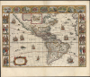 1635 / 1638 Willem Blaeu Map of America: An Early Edition