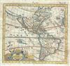 1742 Hederichs Map of America (North America, South America), insular California