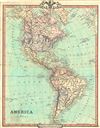 1852 Cruchley Map of North and South America