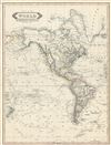 1831 Lizars Map of North America and South America on Mercator's Projection