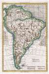 1780 Raynal and Bonne Map of South America
