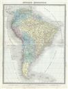 1874 Tardieu Map of South America