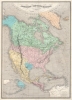 1845 Monin Map of North America w/ Republic of Texas