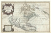 1692 Sanson / Jaillot Map of North America (California as an Island)