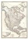 1838 Lapie Map of North America and the Republic of Texas