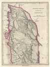 1854 Pharoah Map of Mon State and Kayin State in Burma or Myanmar