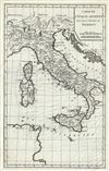 1770 Delisle de Sales Map of Ancient Italy