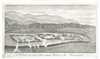 1805 Harris View of the Ancient Works along the Muskingum River, Ohio