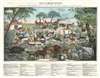 1854 Perrot and Oudart Chart or Map of Animals, Birds, Fish, and Trees