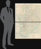1945 World War II-Era Thematic Map of Antwerp, Belgium: V1 and V2 Attacks
