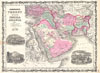 1862 Johnson Map of Arabia, Persia and Turkey in Asia