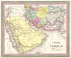 1850 Mitchell Map of Arabia, Persia, Afghanistan