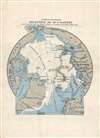 1897 Broadsheet Invitation Map of the Arctic for the Paris Nansen Reception